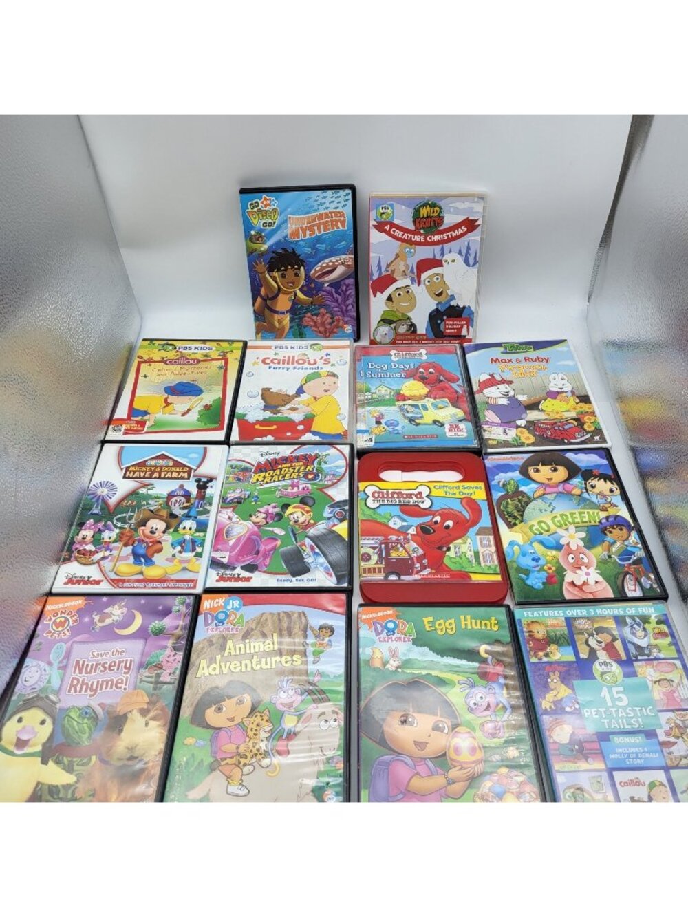 Kids DVD Lot Dora Diego Caillou Clifford Max & Ruby Wild Kratz